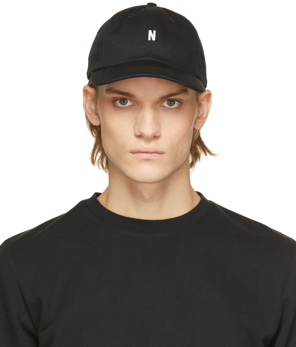 NORSE PROJECTS: Black Twill Sports Cap | SSENSE