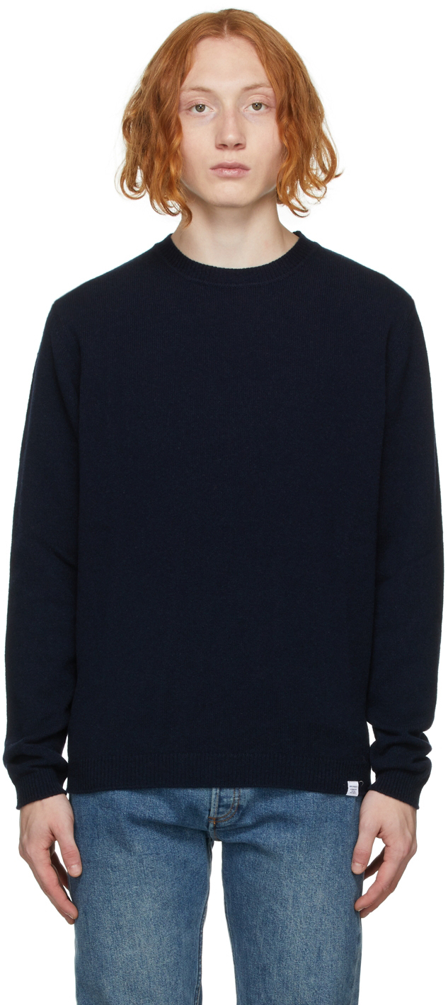 Norse Projects Navy Sigfred Lambswool Sweater