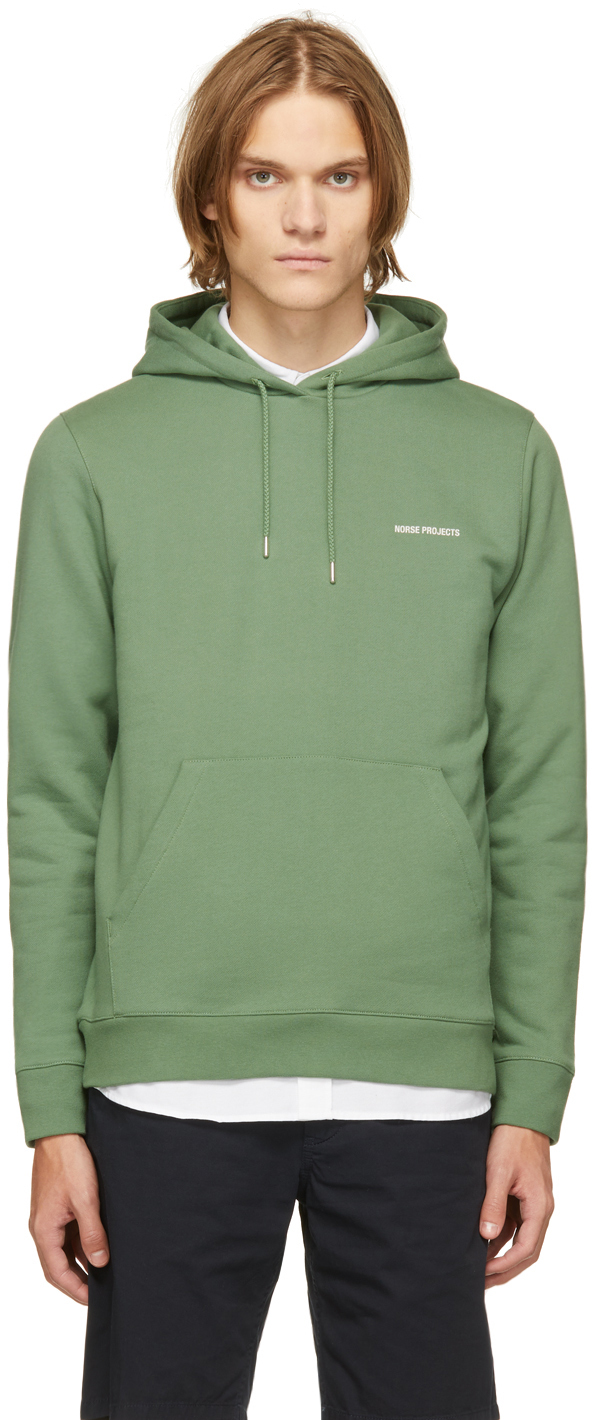 Norse Projects Green Vagn Logo Hoodie | Smart Closet
