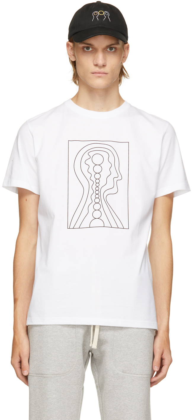 NORSE PROJECTS: White Geoff McFetridge Edition Stick Drawing T-Shirt ...
