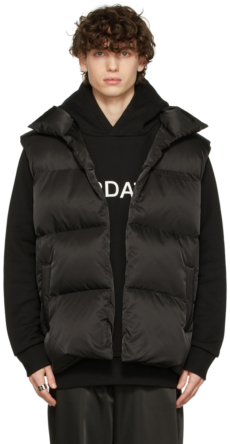 Black Down Quilted Vest by Xander Zhou on Sale