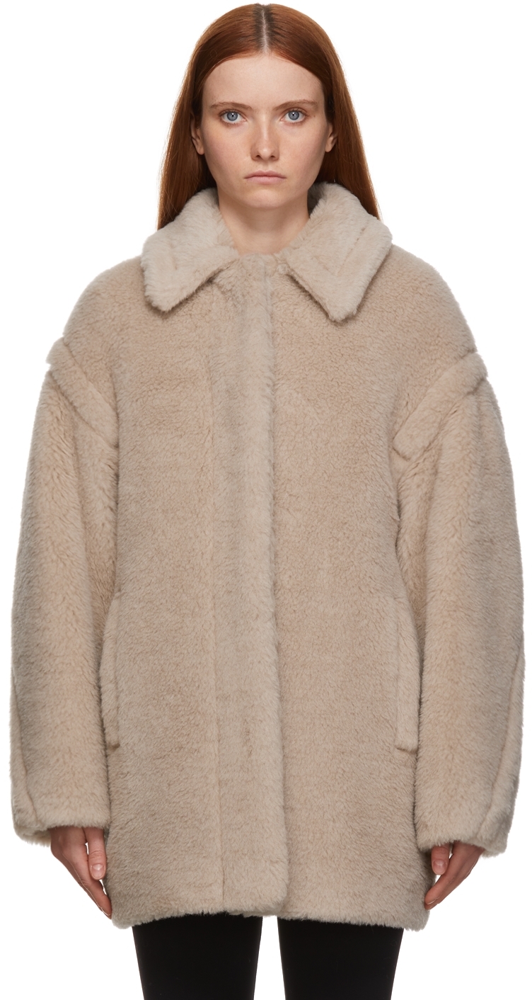 Beige Viale Alpaca Wool Coat