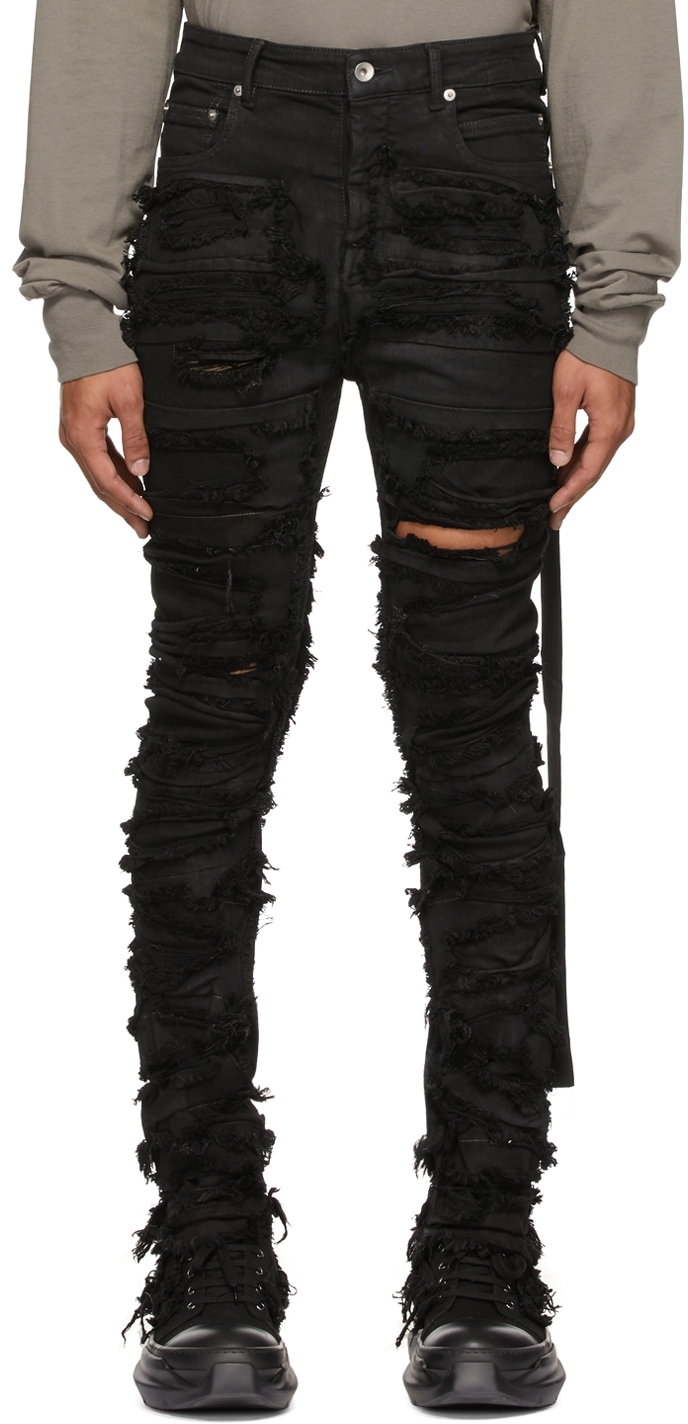 rick owens denim pants