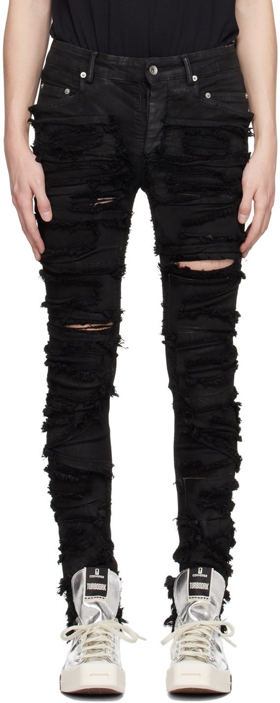 Black Stretch Destroyed Tyrone Jeans