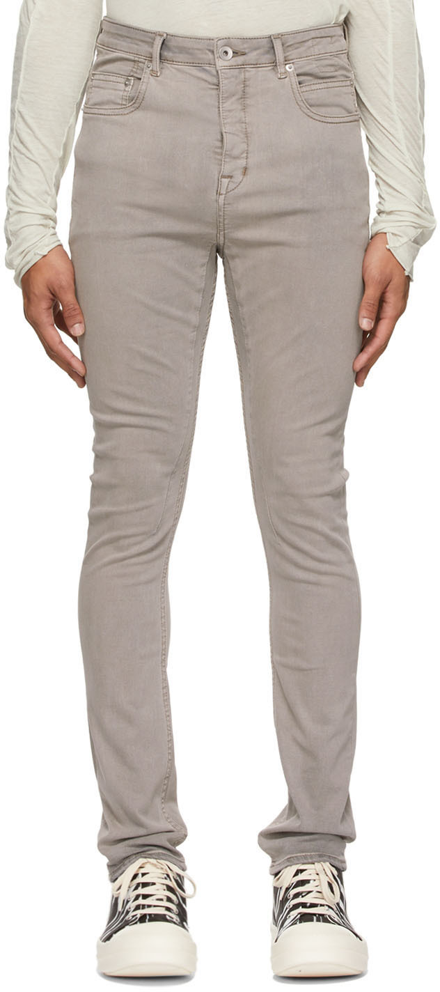 Rick Owens Drkshdw Grey Bleach Detroit Jeans | Smart Closet