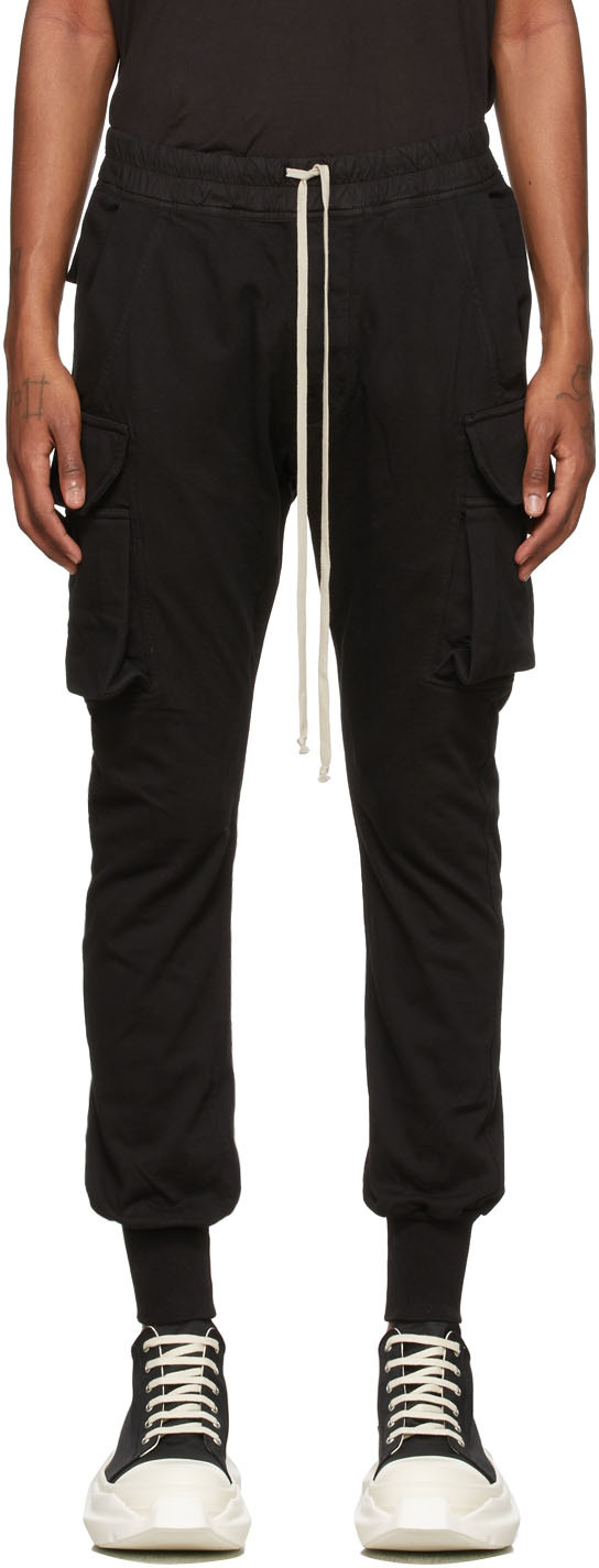 Rick Owens Drkshdw Black Jersey Mastodon Cargo Pants | Smart Closet