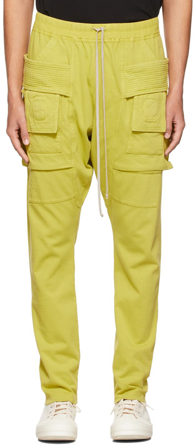 Rick Owens Drkshdw Yellow Creatch Cargo Pants