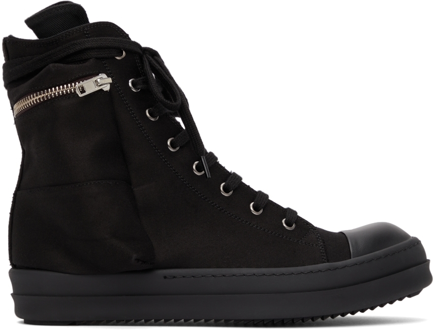 Rick Owens Drkshdw Doeskin Cargo High Sneakers | Smart Closet