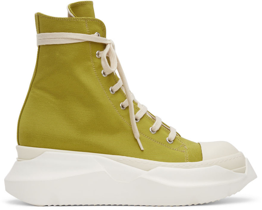 Rick Owens DRKSHDW: Green Abstract Sneakers | SSENSE Canada