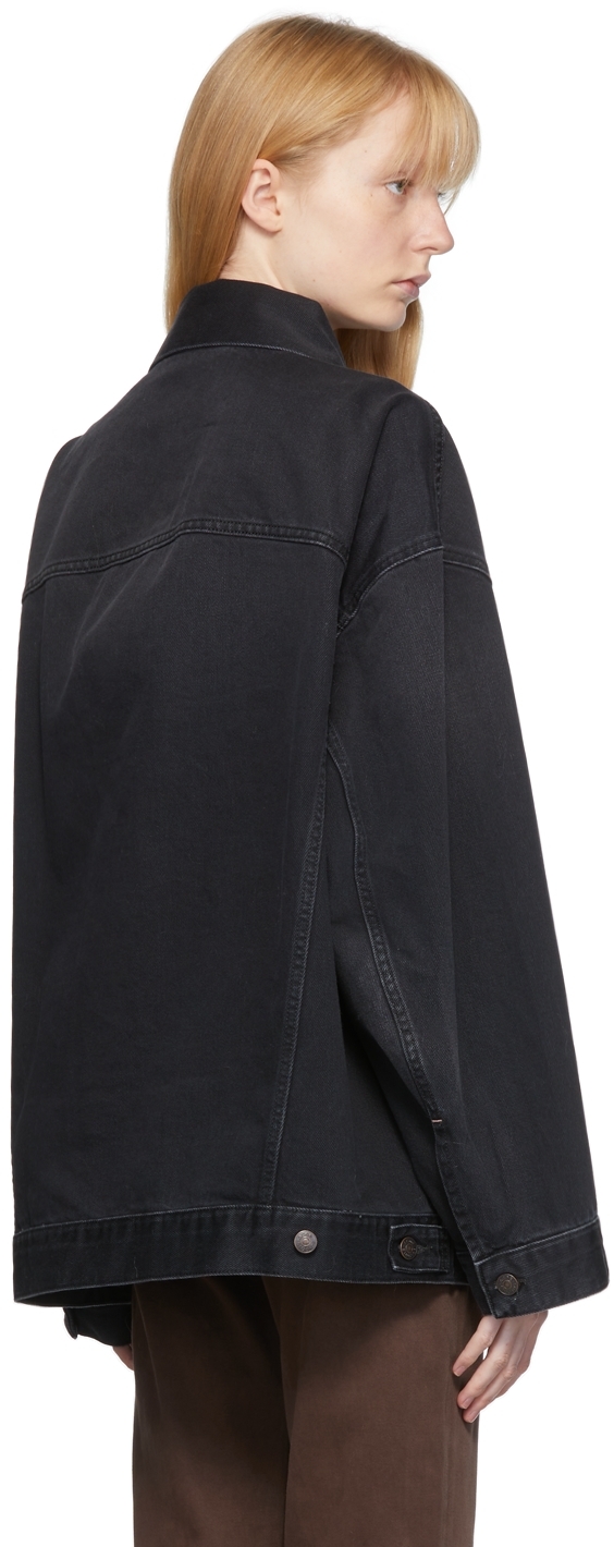 Oversized Denim Jacket in Black - Acne Studios