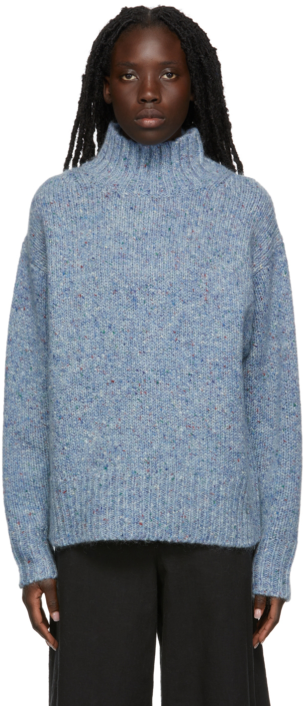 Acne Studios Blue Relaxed Turtleneck