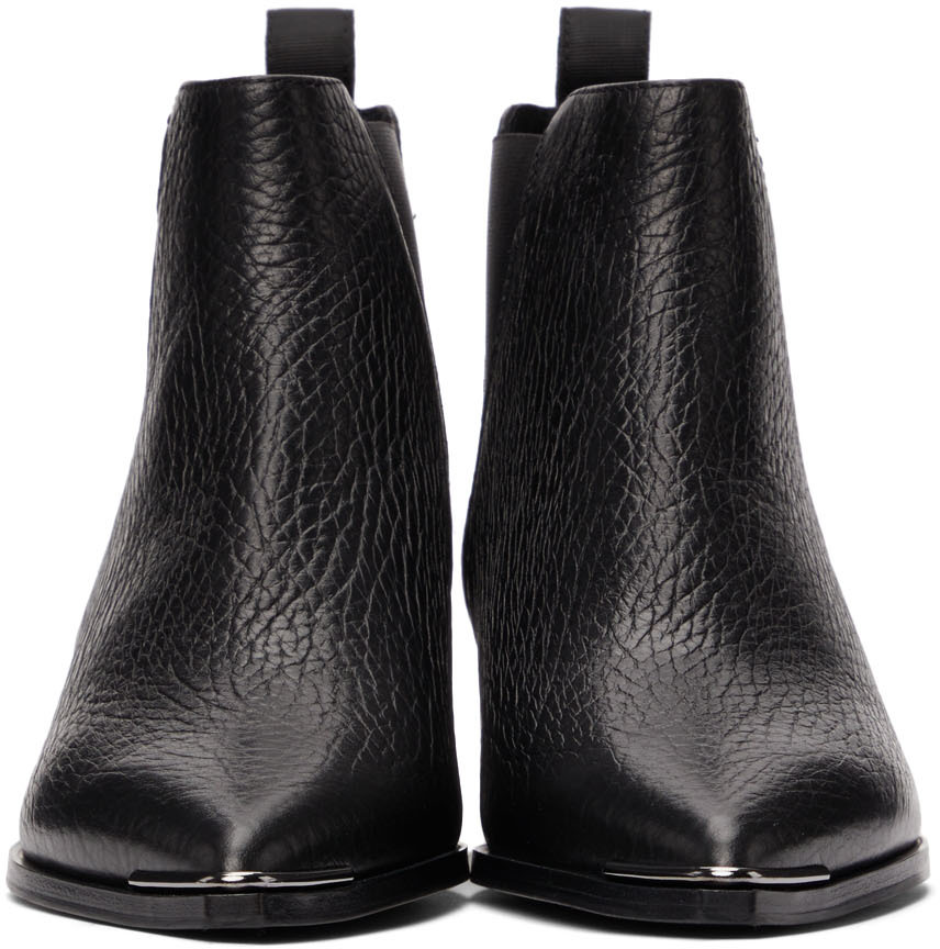 Acne Studios Black Jensen Grain Chelsea 