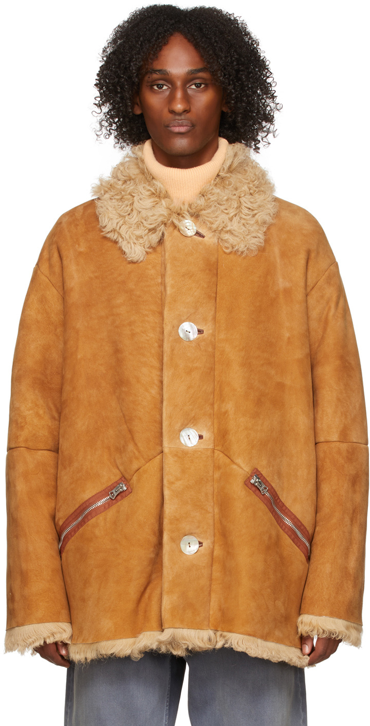 acne studios fur jacket