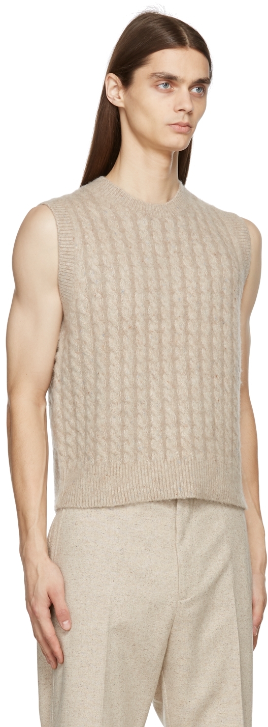 Acne Studios Beige Cable Knit Vest | Smart Closet