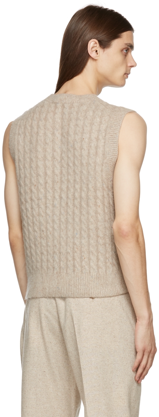 Acne Studios Beige Cable Knit Vest | Smart Closet