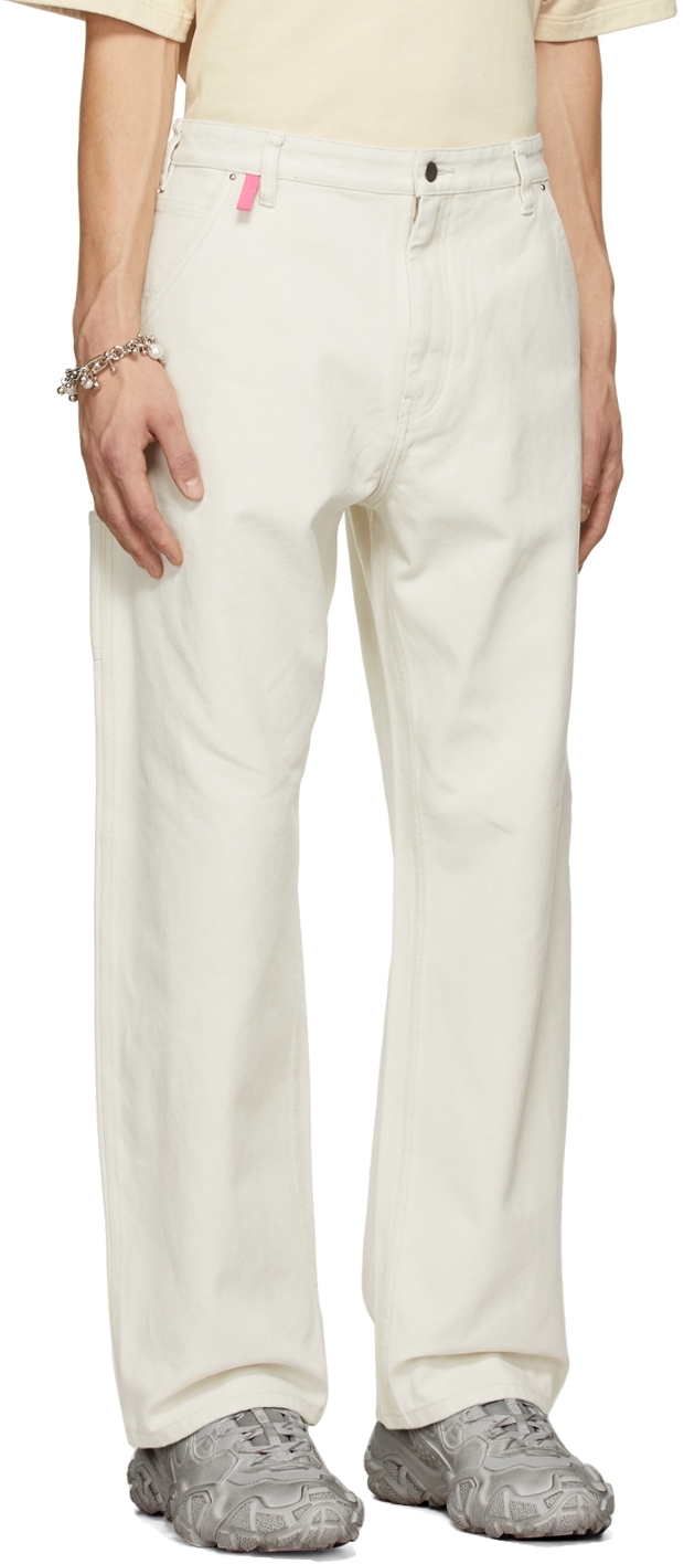 White Relaxed Fit Lounge Pants