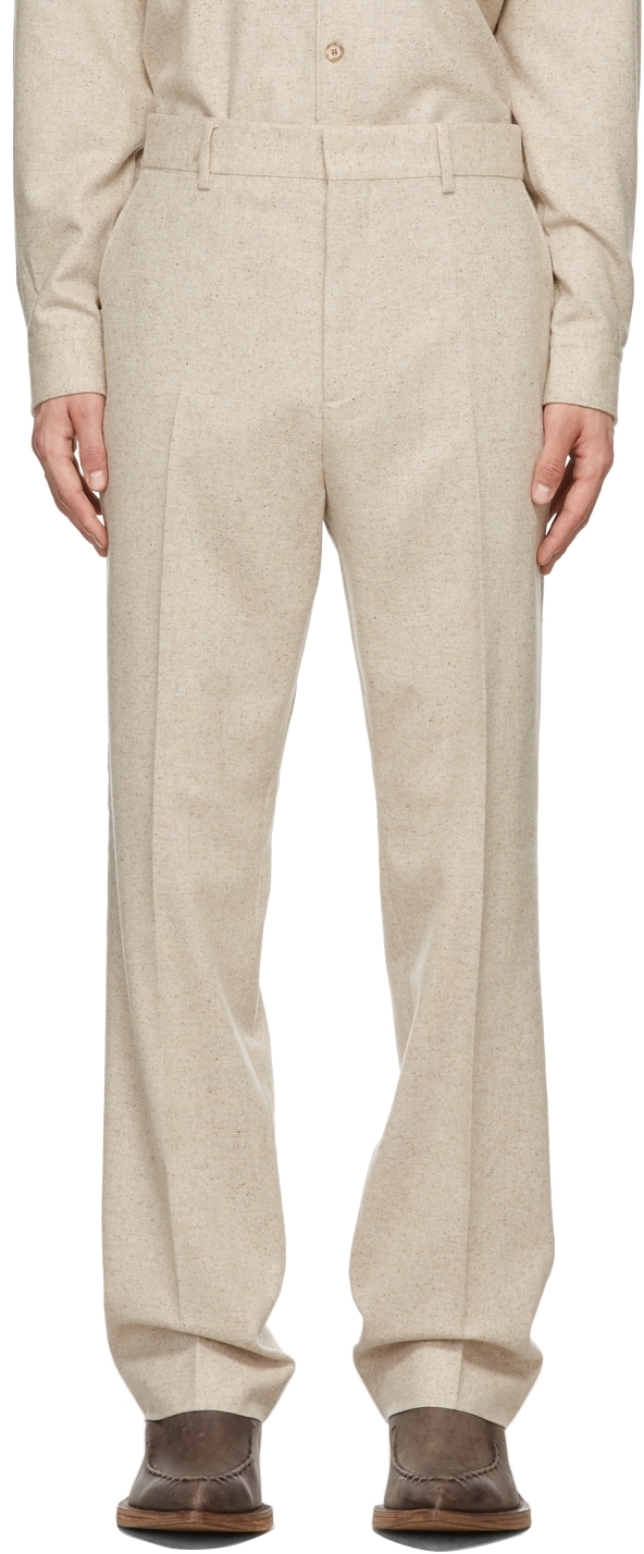 Acne Studios Beige Wool Suit Trousers