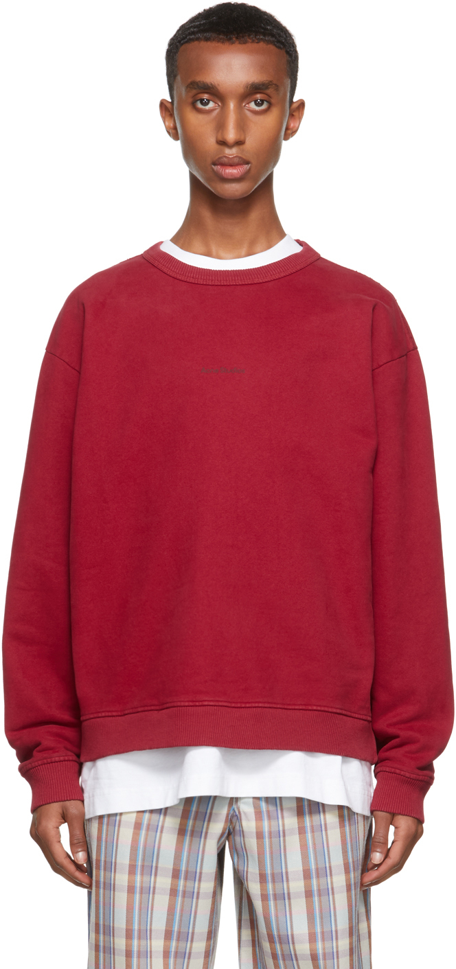 acne studios red sweatshirt