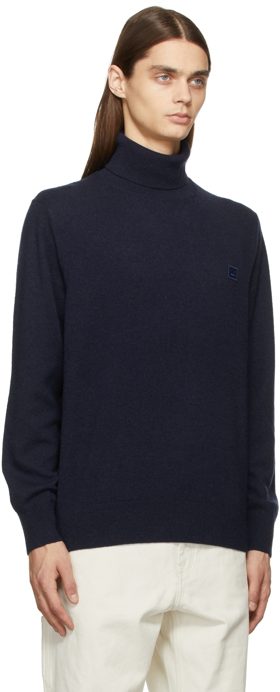 Acne Studios Navy Turtleneck Sweater 