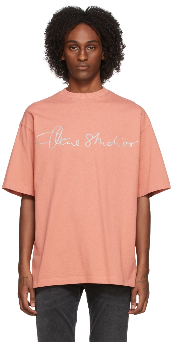 Acne Studios Pink Logo T-Shirt