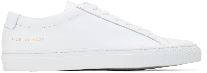 Common Projects: White Original Achilles Low Sneakers | SSENSE