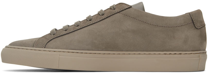 Common Projects Grey Nubuck Achilles Low Sneakers | Smart Closet