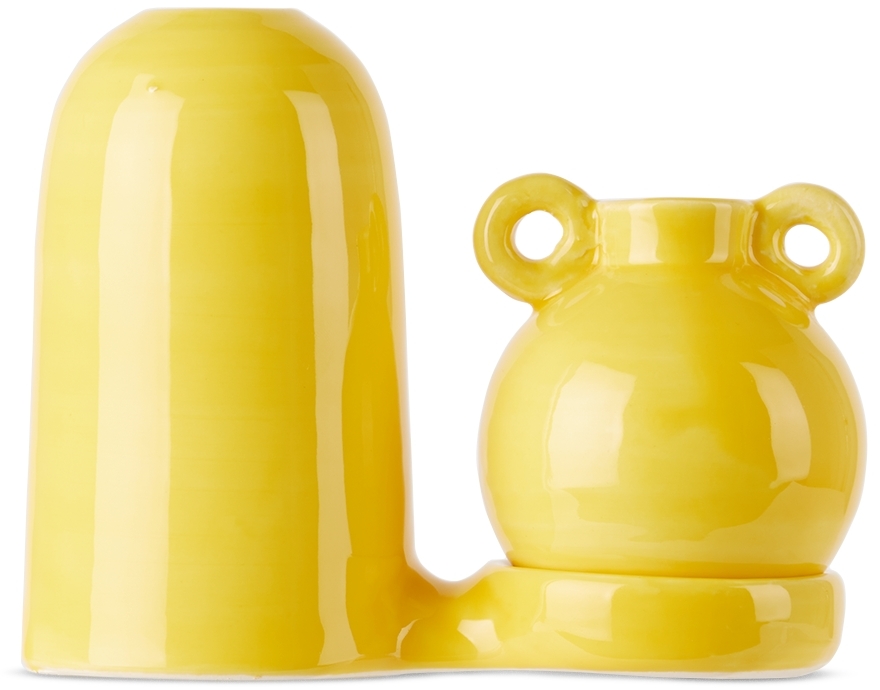Lola Mayeras Yellow Blend Candle Holder Set