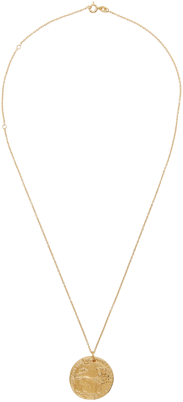 Alighieri Gold Il Leone Medallion Necklace