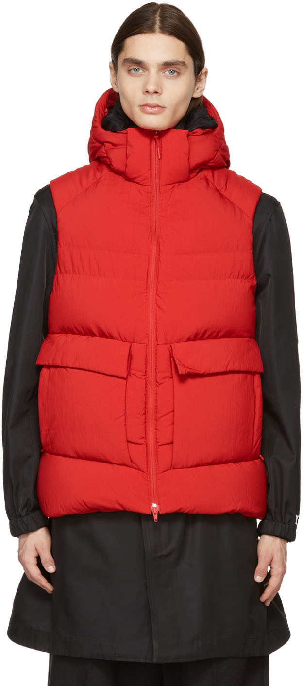 Y-3 Red Down Puffy Vest | Smart Closet