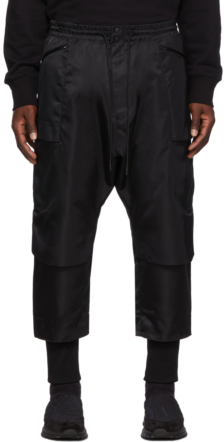 Black Twill Tech Cargo Pants by Y-3 on Sale