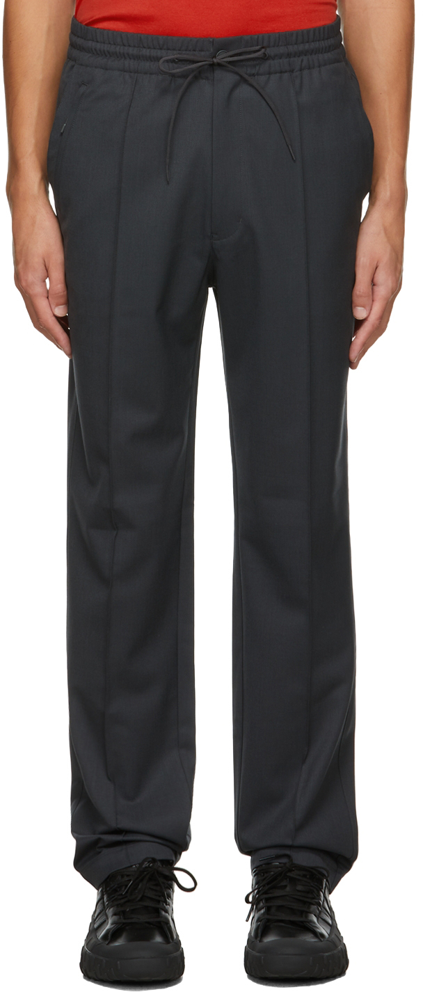 Y-3 Grey Straight-Leg Refined Wool Stretch Trousers | Smart Closet