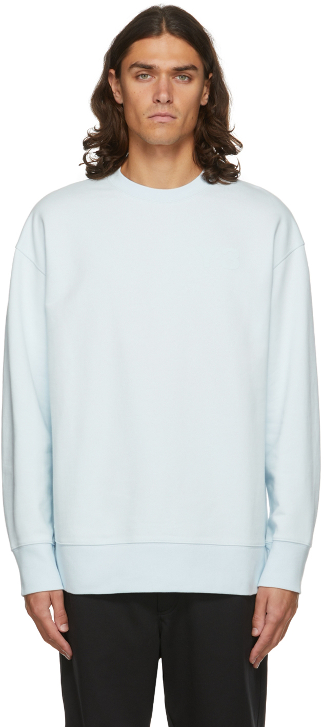 Y-3 Blue Classic Logo Crewneck Sweatshirt