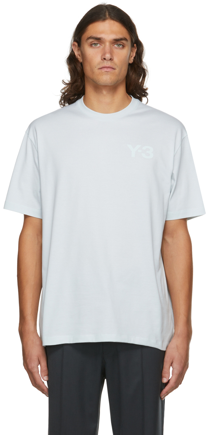 Y-3 Blue Classic Logo T-Shirt