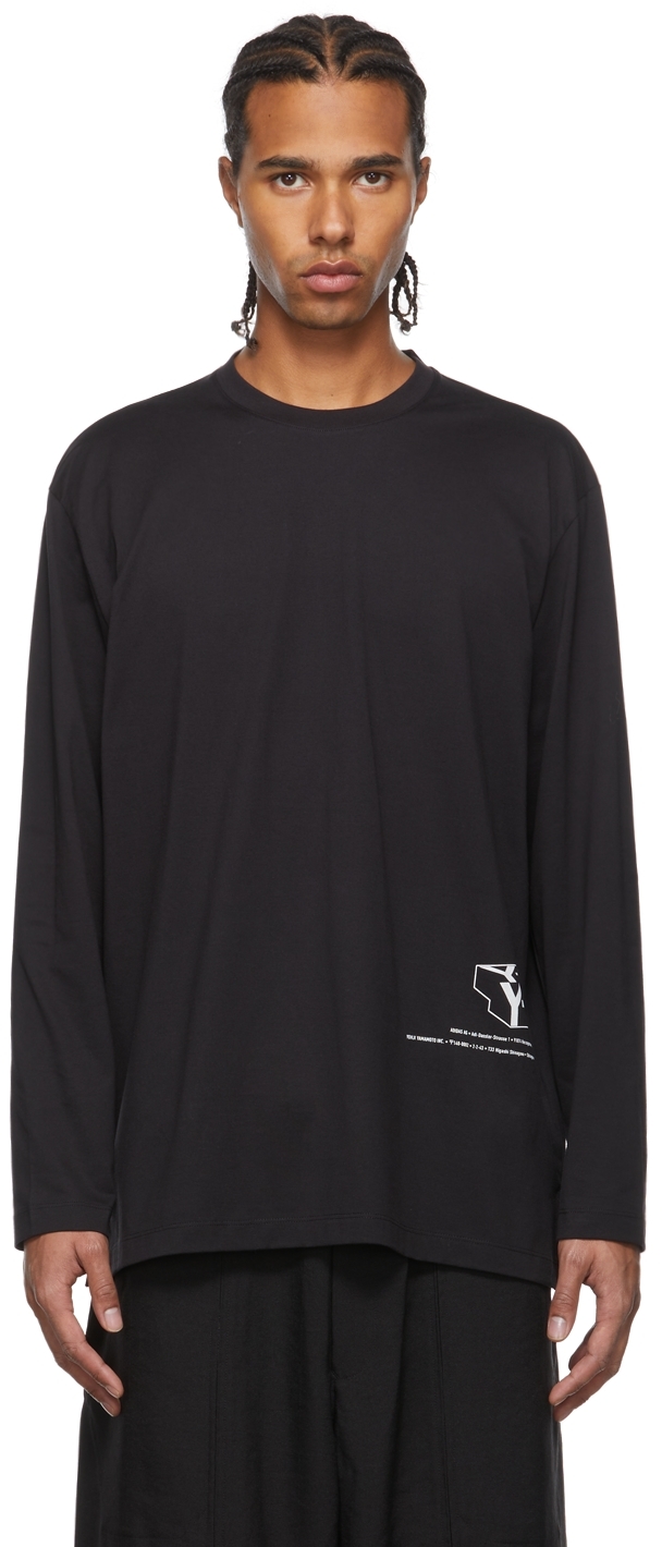 Y-3 Black Zine Page 2 Long Sleeve T-Shirt