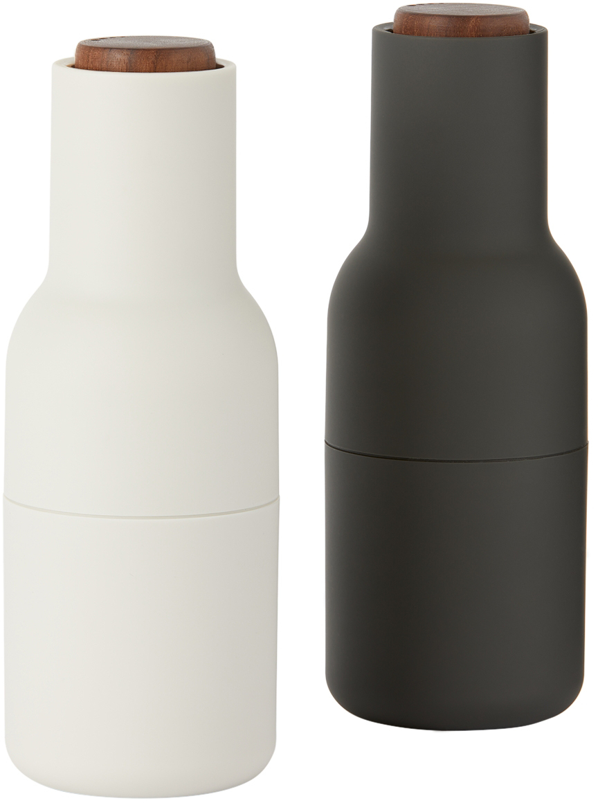 Menu Black & Off-white Walnut Bottle Grinders In Ash / Carbon