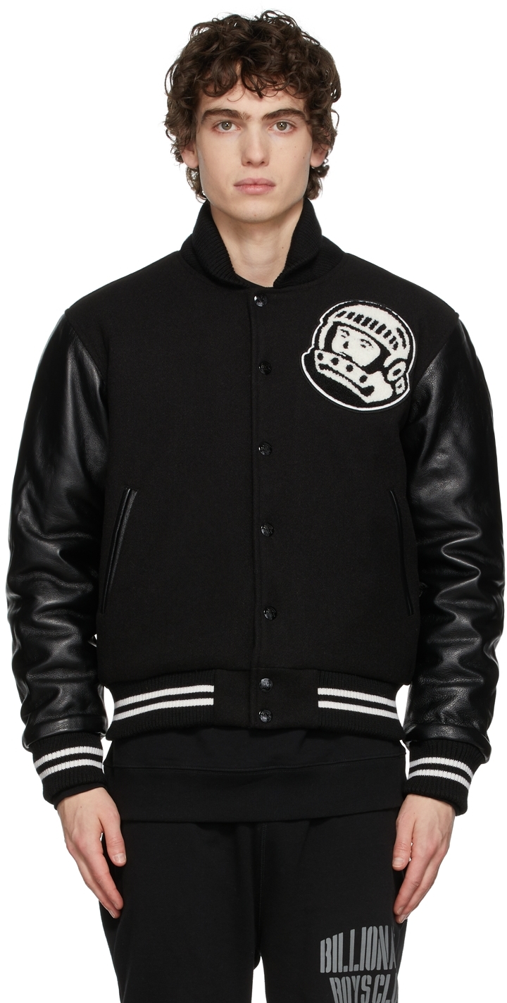 Black Astro Varsity Jacket by Billionaire Boys Club on Sale
