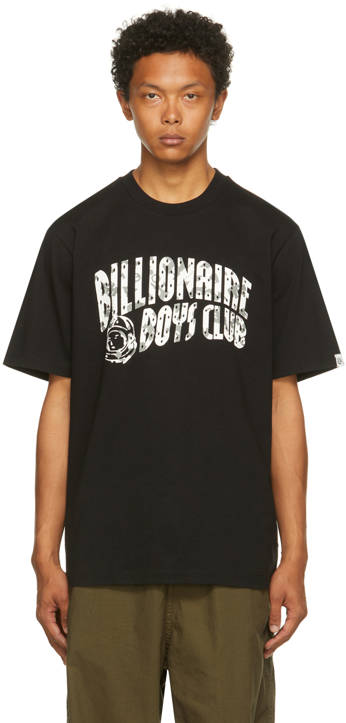 Billionaire Boys Club Black & White Camo Arch Logo T-Shirt - Shop 