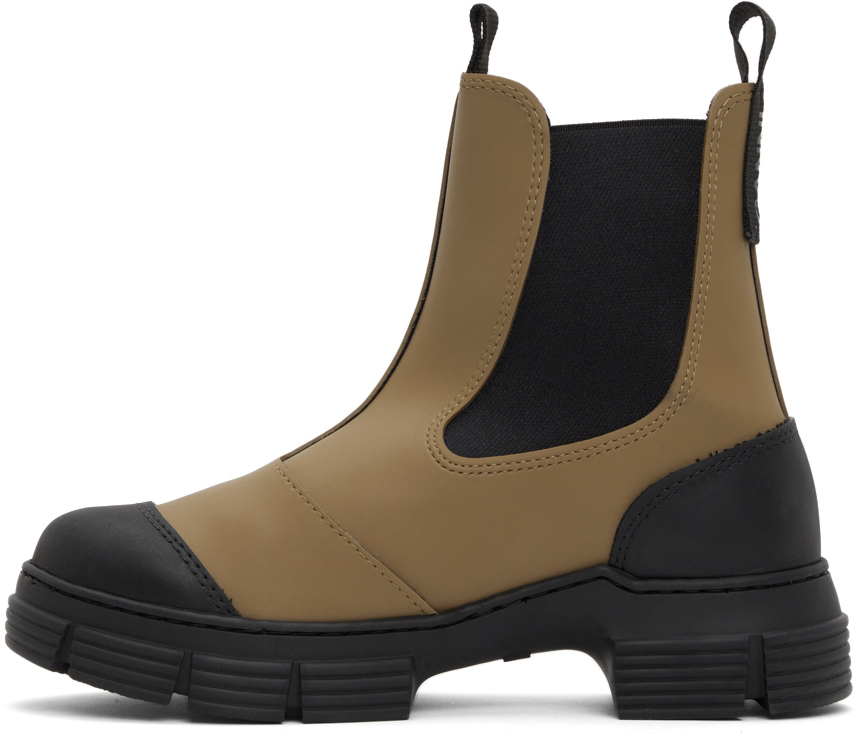 GANNI Brown Recycled Rubber City Boots | Smart Closet