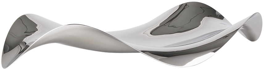 Georg Jensen Silver Cobra Oval Catchall Tray In N/a