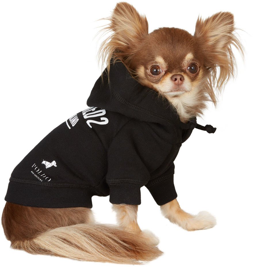 Black Poldo Dog Couture Edition Hooded Raincoat SSENSE Clothing Jackets Rainwear 