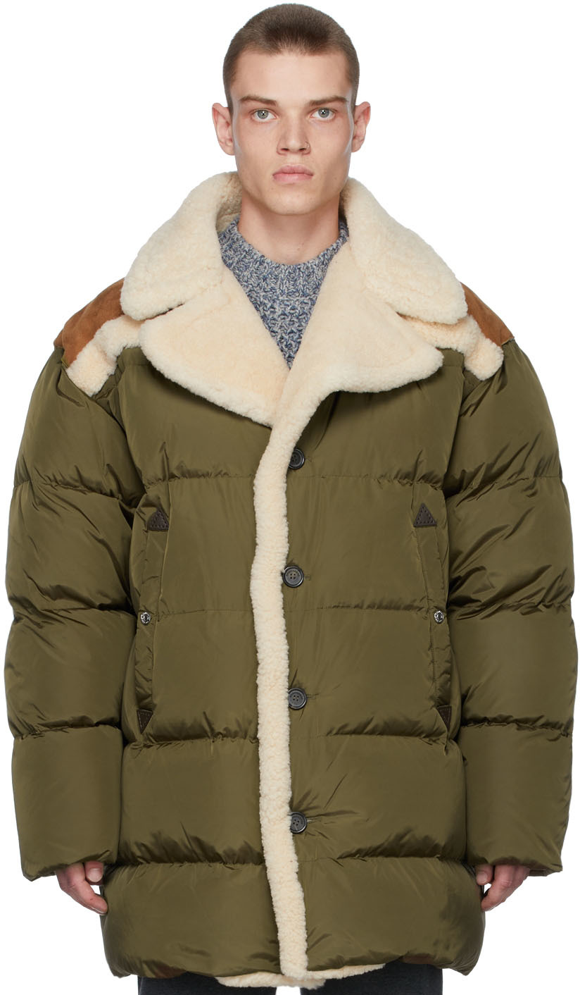 Khaki Down Lumber Coat by Dsquared2 on Sale