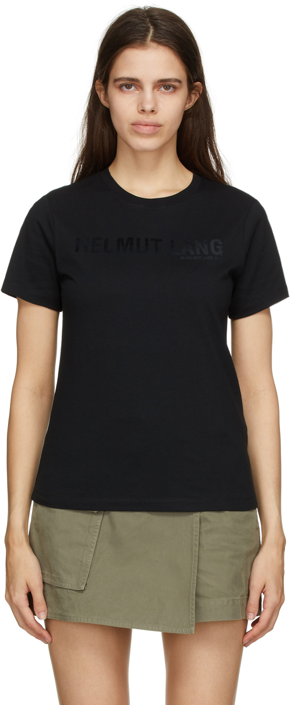 Helmut Lang Black 'Flocking Baby' T-Shirt