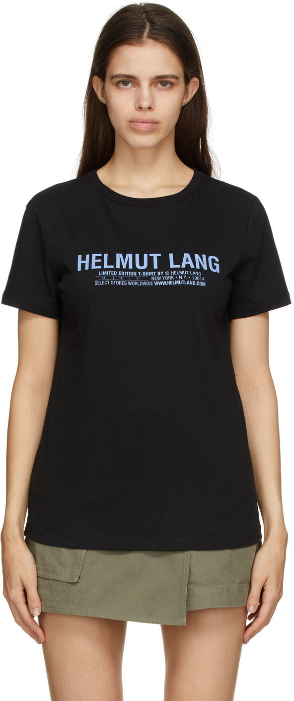 Helmut Lang: Exclusive Black Logo T-Shirt SSENSE