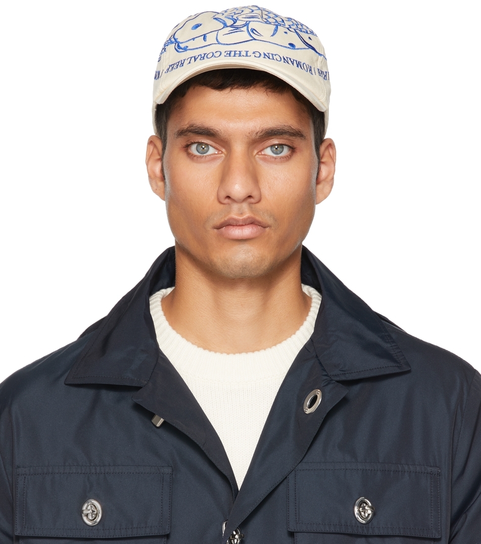 SSENSE Men Accessories Headwear Caps Off-White Fishswirl Cap 