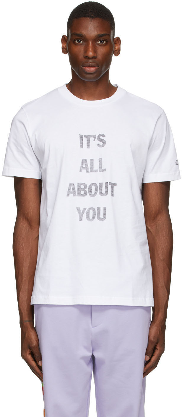 Helmut Lang White Hank Willis Thomas Edition Logo T-Shirt