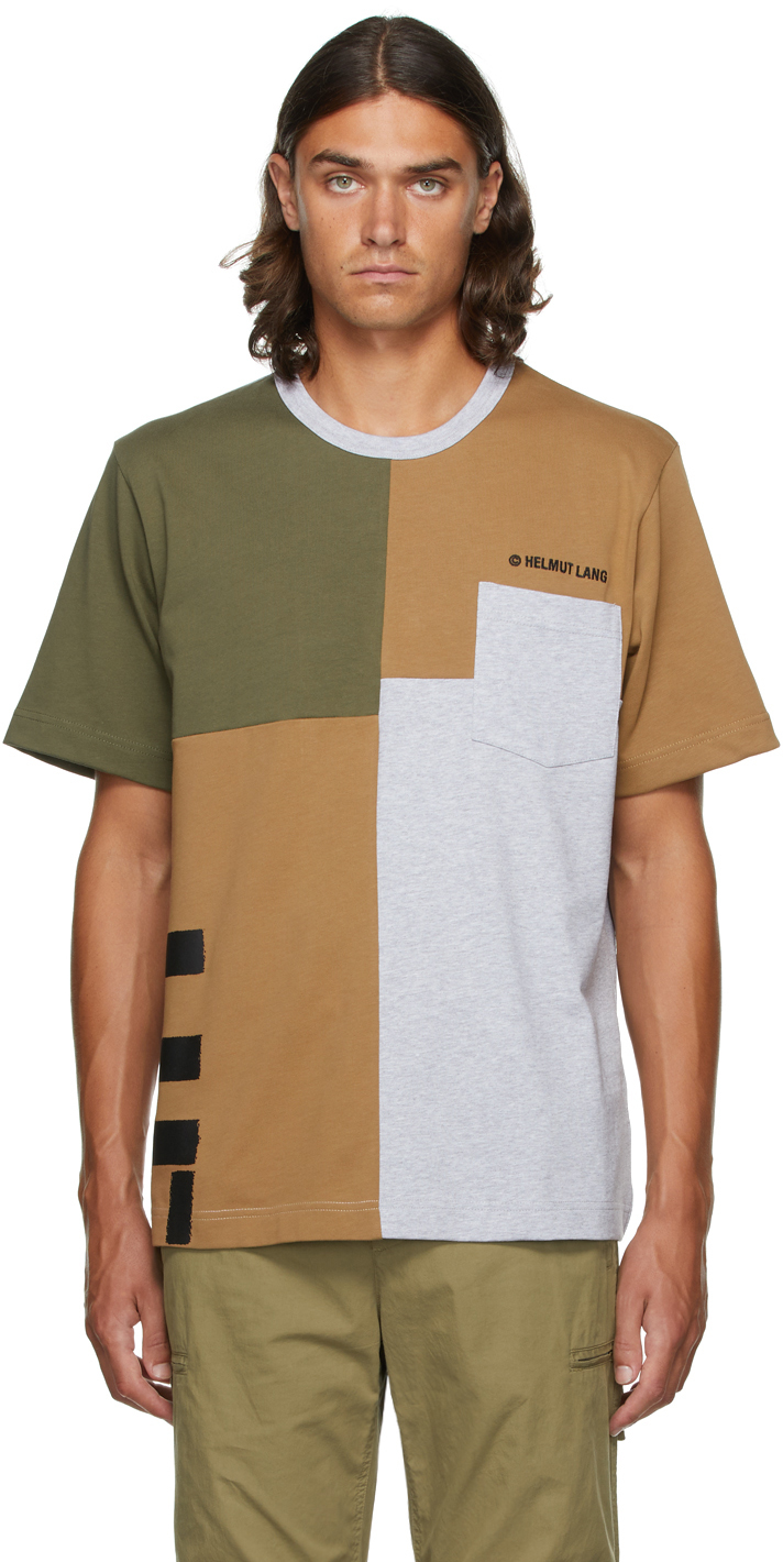 Helmut Lang: Tan Printed T-Shirt