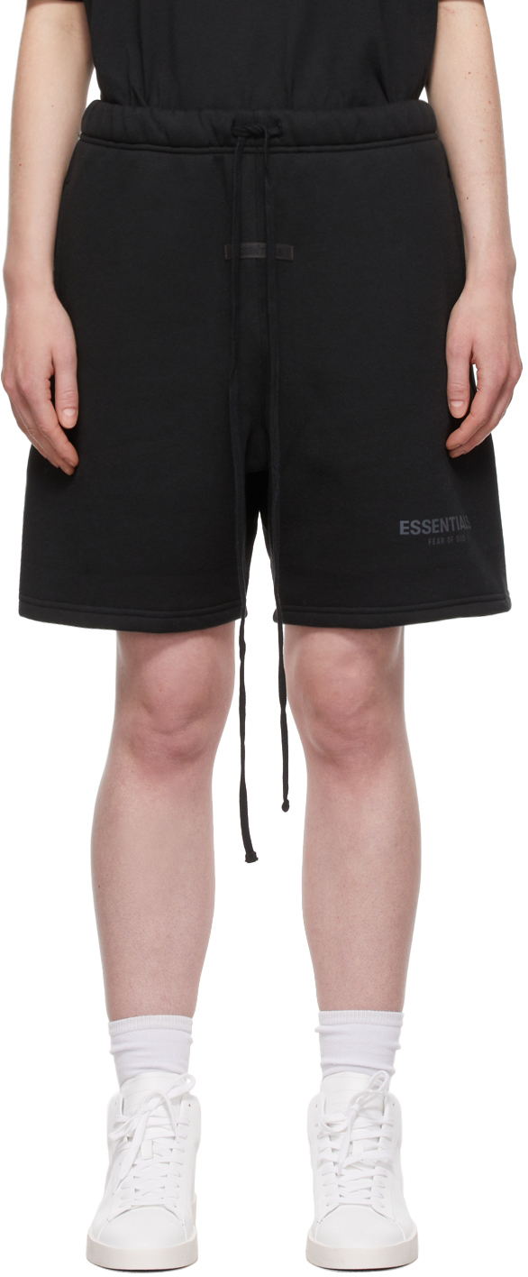 Essentials Black Fleece Sweat Shorts
