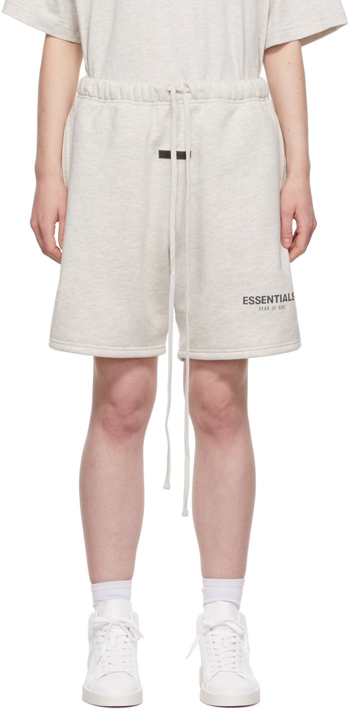 Essentials Off-White Fleece Sweat Shorts