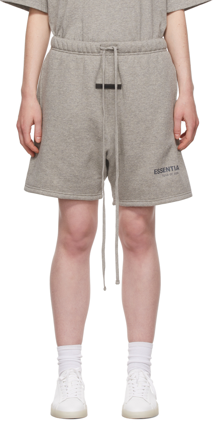 Essentials Grey Fleece Sweat Shorts