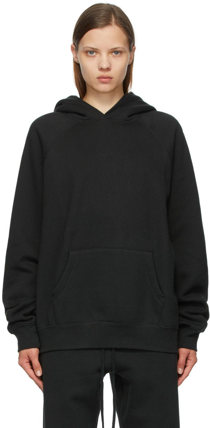 Essentials Black Pullover Hoodie ModeSens